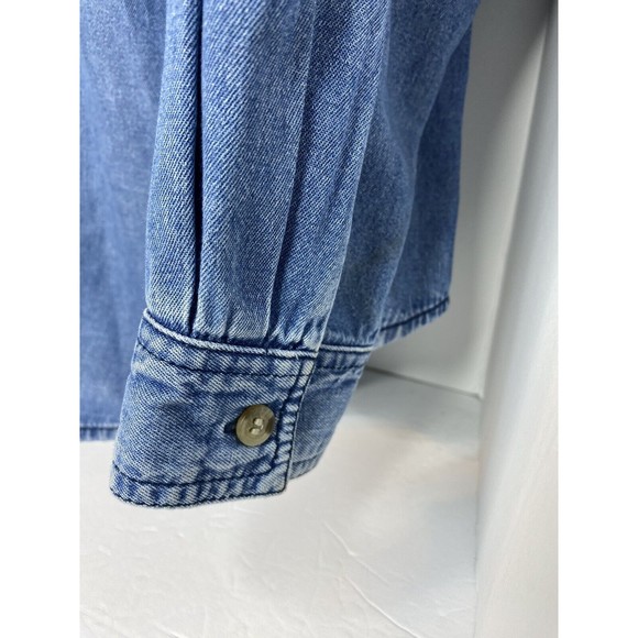 Women’s ‘Solutions Original’ Denim Button Down Dog Theme, size large - Picture 11 of 16